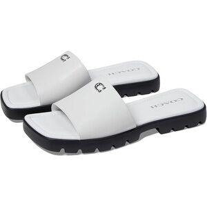 Coach Women's White Slide Sandals